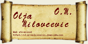 Olja Milovčević vizit kartica